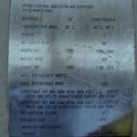 Motor, Electric, AC - 858 kW GE B20 Vertical Drilling Motors - New in stock - UL07464 - Quipbase.com - UL 07464 GEB20 Motor Name Plate.JPG