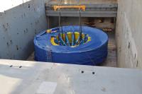 Carousel, Cable Turntable, 500 Te SWL with product - UL05565 - Quipbase.com - UL05565_07_Carousel-loaded_in_ship_hull_1055.JPG