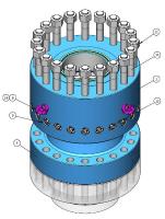 Adapter Spool, BOP, 18 3/4" 15K Studded x 15K NT-2 Style Box - New - UL06929 - Quipbase.com - UL06929 NT-2 Style Adapter.JPG