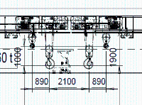 Hoist, Wire, Electric, 80 Te SWL x 2 with Trolley - UL05652 - Quipbase.com - ul05652-sketch.gif